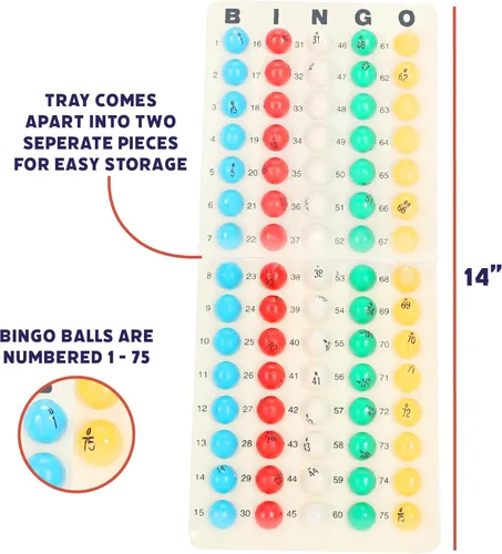 Miniatura 4 de Popular Playthings Juego de bingo de lujo, jaula de metal con tarjetas reutilizables y fichas de marcador, juego de mesa para adultos y niños, 18