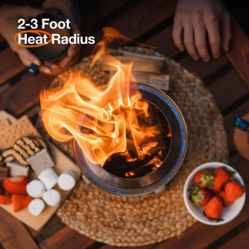 Miniatura 4 de Solo Stove Mesa, Hoguera de Mesa de 5.1 Pulgadas con Soporte - Hoguera de Acero Inoxidable Sin Humo para Acampar, al Aire Libre y Patio - Hoguera