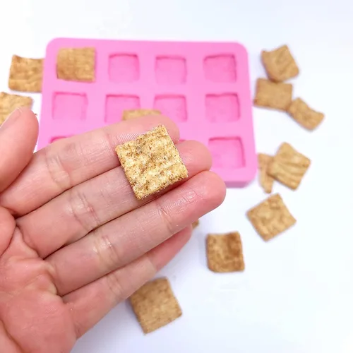 Miniatura 2 de Molde de vela de jabón de tostada de cereales crujientes de canela para molde de cera para molde de canela de cereales de resina