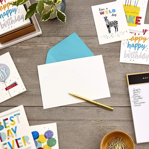 Miniatura 2 de Hallmark - Juego de tarjetas de cumpleaños, 24 tarjetas con sobres (letras arcoíris, el mejor día de todos)