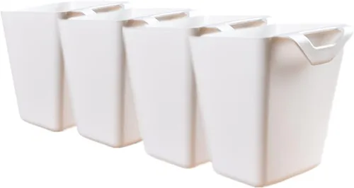 Miniatura 5 de Rikyo Paquete de 4 portavasos colgantes, cesta de almacenamiento de carrito, accesorios para carrito rodante, 4.75 x 4 pulgadas, contenedores