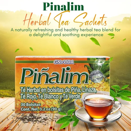 Miniatura 3 de 3 Cajas de Té Piñalim Te Pinalim Tea GN+Vida Té para Dieta, Suministro para 90 Días