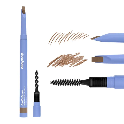 Miniatura 12 de ALLEYOOP Swift - Definidor de cejas todo en 1 con afilador integrado y cepillo de bobina, resistente al agua y a las manchas y lápiz de cejas