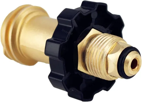 Miniatura 3 de DOZYANT Adaptador de tanque de propano de ajuste universal que convierte POL a QCC1 / Tipo 1 con llave, adaptador de manguera de propano antiguo a