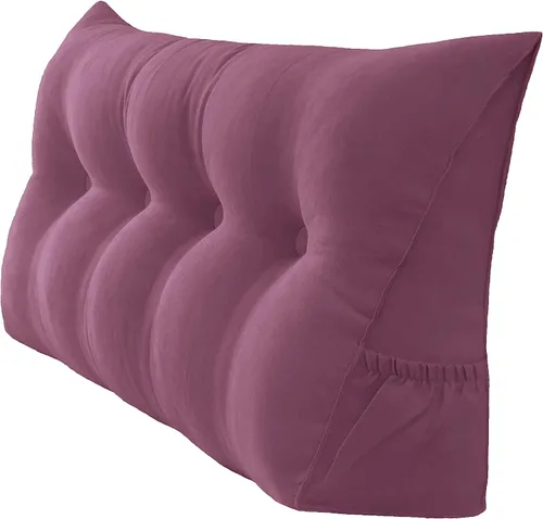 Miniatura 50 de Peachwell Almohada triangular de lectura para reposo en cama, cojín reforzador grande para cabecero, respaldo, almohada de cuña con funda extraíble