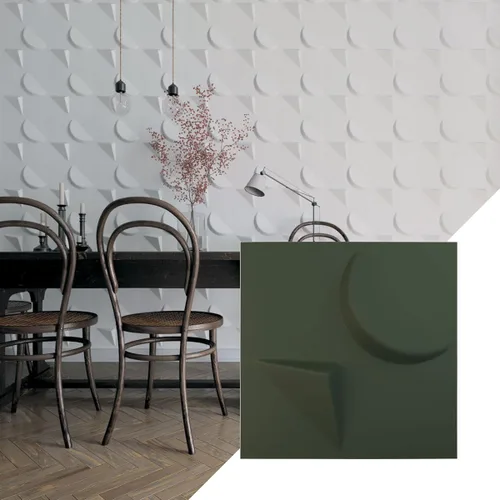 Miniatura 22 de Ekena Millwork WP12X12APWH 11 7/8 pulgadas de ancho x 11 7/8 pulgadas de alto Apollo EnduraWall Decorativo 3D Panel de pared cubre 0.98 pies