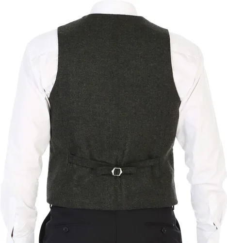 Miniatura 134 de Gioberti Chaleco de tweed formal de 6 botones para hombres