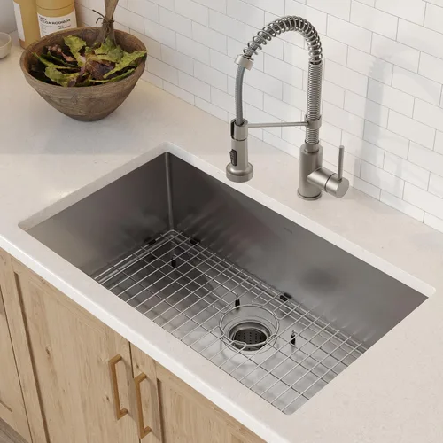 Miniatura 2 de Kraus KHU100-30-1610-53SS Standart PRO - Juego de fregadero de acero inoxidable y grifo de cocina, 30 pulgadas