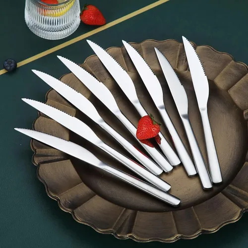 Miniatura 3 de HOMQUEN Cuchillos para carne, juego de 8 cuchillos de carne de acero inoxidable de alta calidad, juegos de cuchillos de carne, cuchillos alemanes
