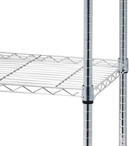 Miniatura 7 de Estantería de alambre de acero, estante de almacenamiento de metal de 5 niveles con ruedas, torre de estantería de alambre de acero, estante