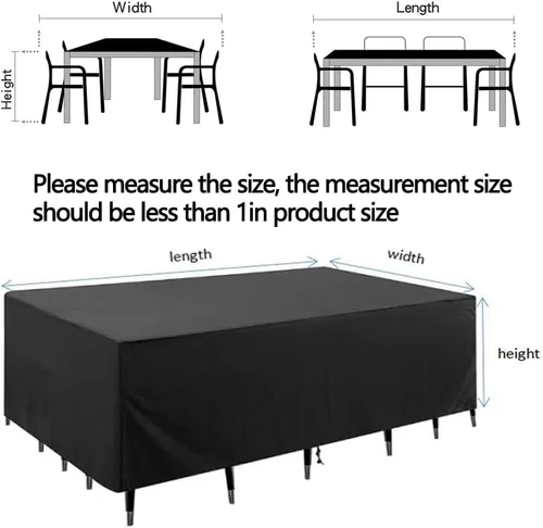 Miniatura 2 de Patio Furniture Covers, Outdoor Furniture Cover Waterproof, Backyard Lawn and Balcony Lounge Sofa Covers 17.7*15.7*9.8inch