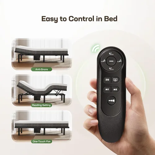 Miniatura 4 de Marsail MS01 - Marco de base de cama ajustable tamaño Queen, 4 puertos USB A y C, base de cama ajustable con luz nocturna debajo de la cama, montaje