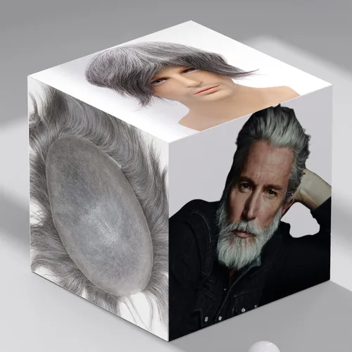 Miniatura 13 de toupee tupé para hombres 0.002 in ultra suave y transparente piel fina con bucle en V línea capilar natural para hombre, extensiones de cabello 1B