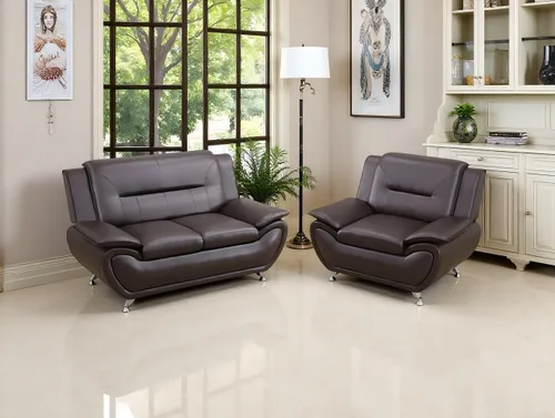 Miniatura 8 de Juego de sofá de cuero (3 piezas, cuero negro B), muebles de sala de estar para apartamento, material de estilo minimalista, fácil montaje B-cuero