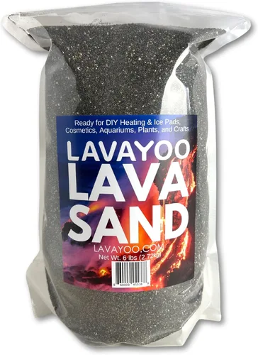 Arena de lava real, cribada, lavada, seca y desinfectada, ideal para almohadillas térmicas, almohadillas de enfriamiento, manualidades y acuarios