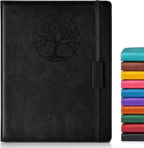Miniatura 26 de Biuwory Cuaderno diario con líneas para mujeres y hombres, 256 páginas, tamaño A5, de cuero de tapa dura para escribir, viajes, negocios, trabajo