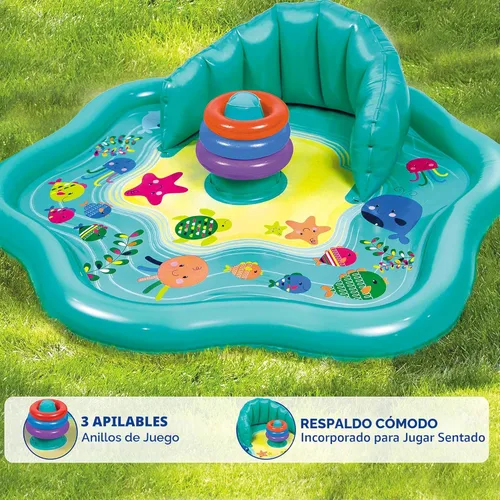 Miniatura 2 de SwimSchool Infant Baby Pool Floats, Free Swimming, Super Buoyant – Ages 6-24 Months – Multiple Colors/Styles – Adjustable Canopies and Seats, Splash
