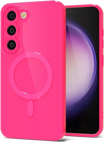 Miniatura 49 de Svanove para Samsung Galaxy S22 Funda de teléfono de silicona magnética, compatible con Magsafe, linda para mujeres, brillante color brillante, gel