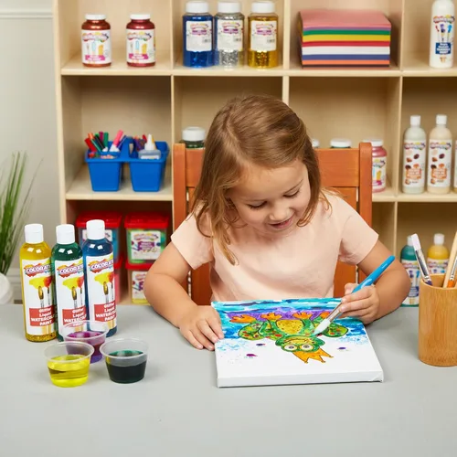 Miniatura 6 de Colorations Pintura líquida para acuarela sin parabenos, juego de 8 colores vibrantes, 8 onzas líquidas, no tóxica y fabricada en los Estados Unidos
