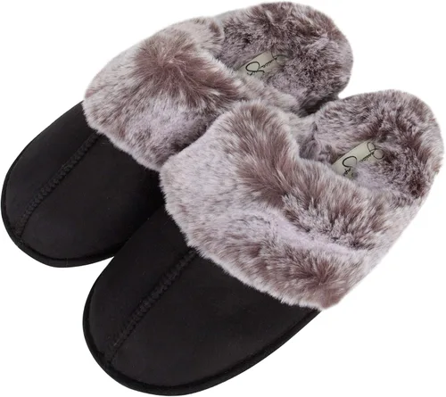 Miniatura 5 de Jessica Simpson - Pantuflas cómodas de piel sintética para mujer con suela antideslizante y espuma viscoelástica