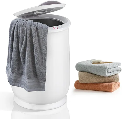Miniatura 12 de WELLHUT Calentador de toallas calientes de 21 litros, calentadores de toallas de baño con soporte para fragancia, función de aislamiento, Gris
