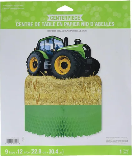 Miniatura 3 de Creative Converting Centro de mesa Tractor Time Honeycomb