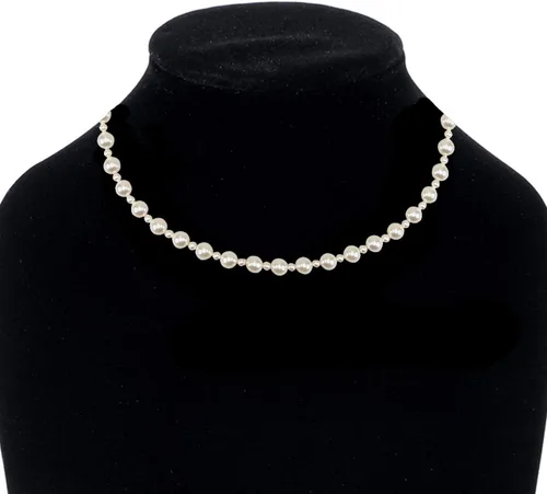 Miniatura 2 de Crystal Dream - Collar de plata de ley con perlas de imitación Swarovski crema (N128)
