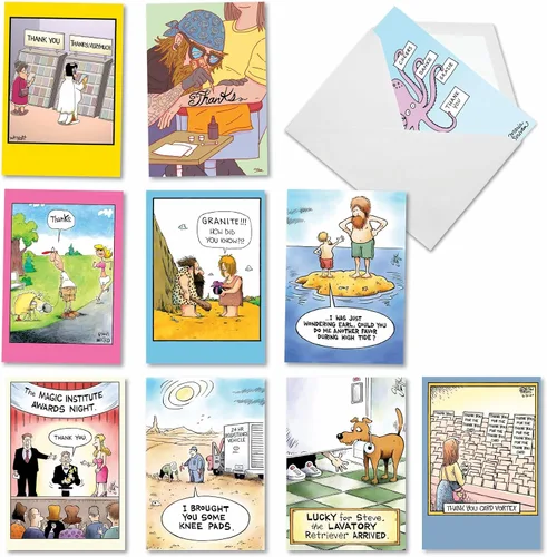 Miniatura 7 de NobleWorks - 10 tarjetas de felicitación de agradecimiento de entrenadores de equipo surtidas de nosotros, paquete variado a granel en caja
