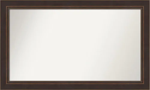 Miniatura 53 de Amanti Art Espejo de baño de bronce para sobre el fregadero, 24 x 24 pulgadas, espejo cuadrado de bronce Lara para tocador, marco de madera
