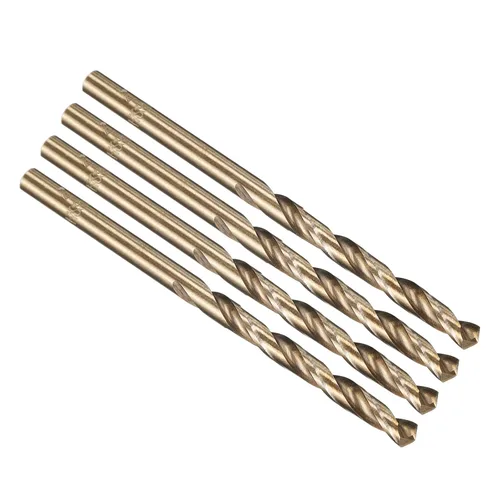 Miniatura 93 de PATIKIL Broca Jobber de 0.039 in, vástago recto M35 cobalto 5% acero de alta velocidad 135° acabado dorado para metal duro de acero inoxidable - 2