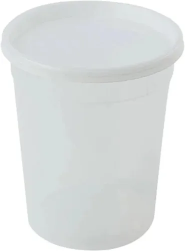 Recipientes resistentes con tapas de 32 onzas – Vasos desechables para almacenamiento de alimentos a prueba de fugas – Recipientes de almacenamiento