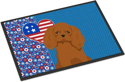 Miniatura 85 de Caroline's Treasures WDK5119JMAT Airedale Terrier USA - Tapete para interiores o exteriores, 24 x 36 pulgadas, tapete para puerta delantera