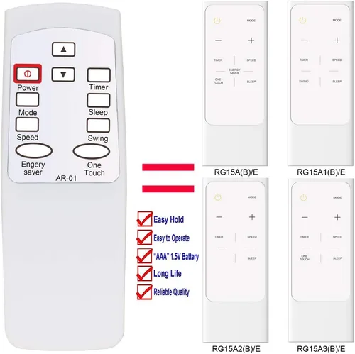 Miniatura 3 de Mando a Distancia de Repuesto para Arctic King RG15A4 (B)/E WWK05CR91N-B RG15A (B)/E AKW08CR81B AKW06CR81B AKW12CR81B AKW10CR61 AKW05CR81B AKW12CR61