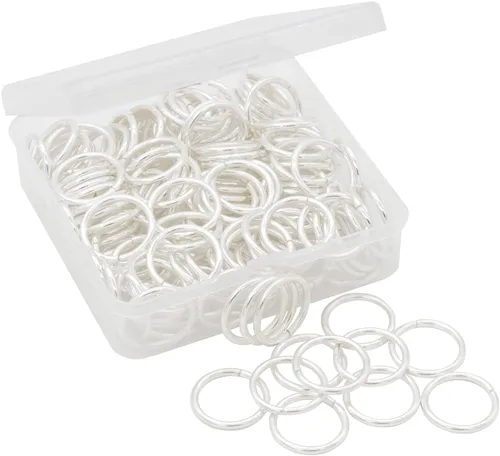 Miniatura 18 de 100 anillos de salto abiertos de 0.71 pulgadas, conectores de joyería de bronce para hallazgos de joyería, suministros de fabricación, pulseras