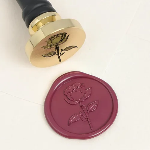 Miniatura 11 de UNIQOOO Eucalyptus Wax Seal Stamp with Wooden Handle, Floral Botanical Theme Vintage Brass Stamp for Wedding Invitation, DIY, Gift Wrap, Envelopes