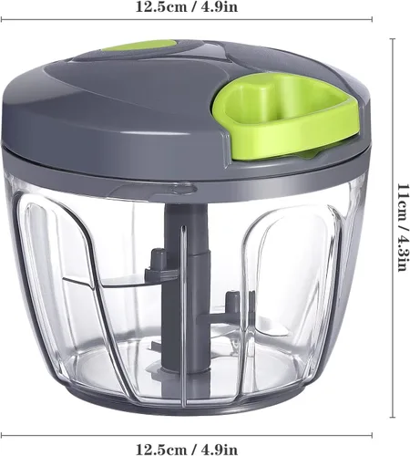 Miniatura 6 de Cortador manual de alimentos de Cambom, picador de verduras con cordón para cebollas, frutas y nueces, material seguro para alimentos sin bisfenol