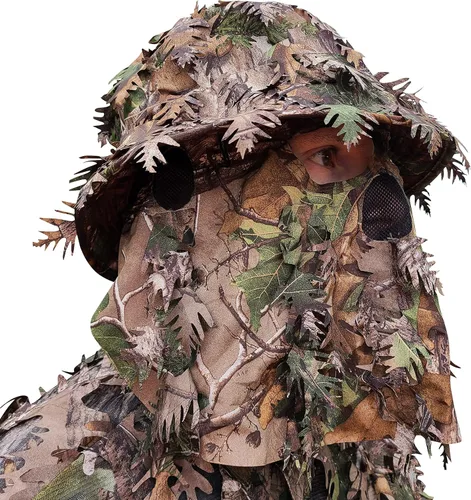 Miniatura 14 de QuikCamo Realtree & Mossy Oak 3D Leafy Camo - Sombrero de cubo para hombres, ciervos, patos y pavos (totalmente ajustable OSFM)