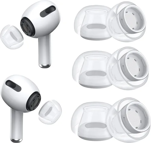 Miniatura 16 de [3 pares] Puntas de repuesto para los oídos para Airpods Pro y Airpods Pro de 2ª generación con orificio de reducción de ruido, puntas de silicona