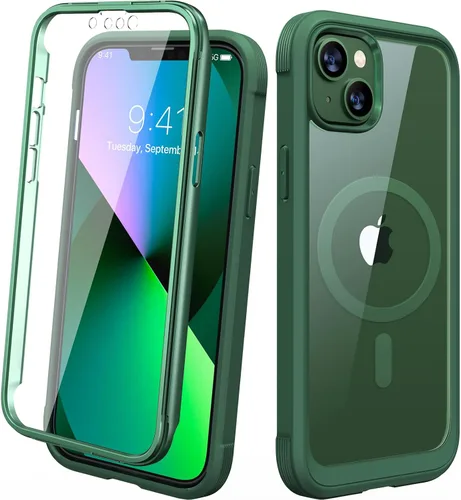 Miniatura 187 de Diaclara - Funda compatible con iPhone 11, carcasa resistente de cuerpo completo con protector de pantalla integrado sensible al tacto y Transparente