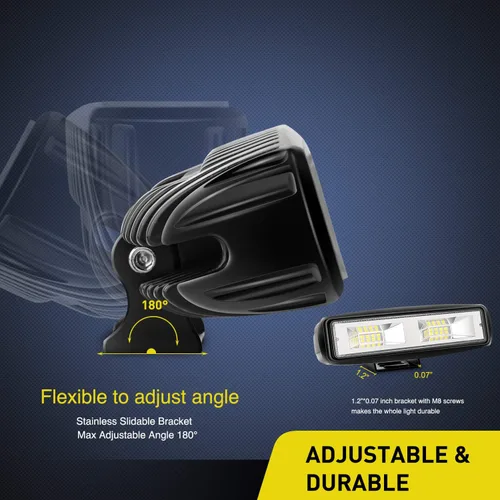Miniatura 6 de Nilight Focos LED Laterales 2PCS 6.5 Pulgadas 60W Haz de Inundación y Concentrado Combo Barra de Luz Luces Antiniebla de Conducción Iluminación