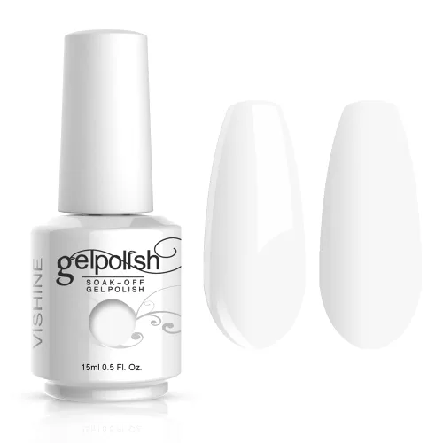Miniatura 33 de Vishine 15ml de esmalte de uñas en gel blanco lechoso transparente, color desnudo, con acabado de gel de cristal, para quitar con lámpara UV o LED