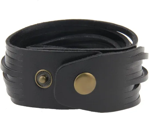 Miniatura 3 de GelConnie - Brazalete de piel, brazaletes trenzados punk, pulseras rock de piel, brazaletes góticos con correa ajustable, para hombre, mujer.