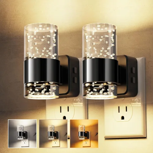 Miniatura 42 de L LOHAS LED Luz nocturna, luces nocturnas de burbujas enchufables a la pared, 3000 K/4000 k/5000 K, luz nocturna de temperatura de color ajustable