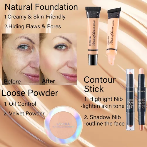 Miniatura 4 de Set de maquillaje para mujeres, kit completo de maquillaje para principiantes y profesionales, juego de maquillaje de viaje para adolescentes
