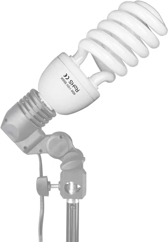 Miniatura 3 de EMART Bombilla de espectro completo, 45 W 5500 K espiral CFL luz diurna para kit de iluminación Softbox, lámpara de repuesto para fotografía