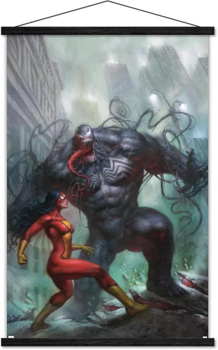 Miniatura 8 de Trends International Marvel Comics-Spider-Woman-Venom #161 - Póster de pared, 14.725 x 22.375 pulgadas, versión enmarcada de madera de granero