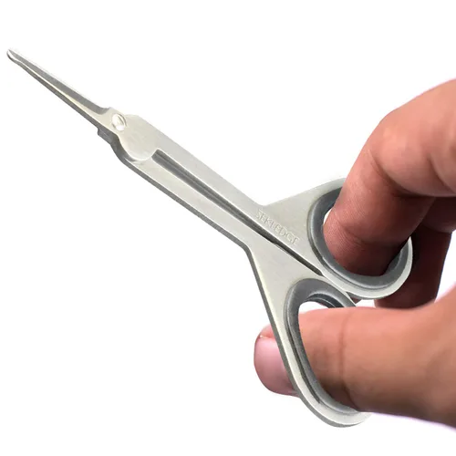 Miniatura 8 de Seki Edge Tijeras nasales de acero inoxidable (SS-908) – Tijeras de aseo de seguridad con puntas redondas romas para recortar el vello de la nariz