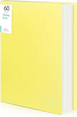 Miniatura 19 de Organizador de carpeta portafolio de 60 bolsillos Phyxin, protectores de hojas para carpeta de 8.5" x 11", carpeta de plástico que muestra 120 Blanco