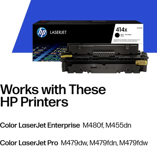 Miniatura 2 de HP 414X Cartucho de tóner negro Funciona con Color LaserJet Enterprise M455dn, MFP M480f, Pro M454, serie M479 W2020X