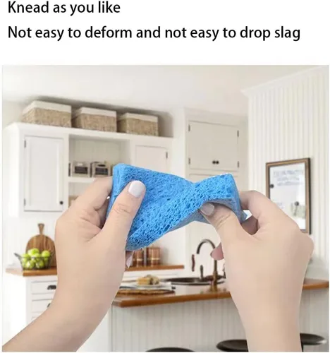 Miniatura 3 de Esponjas de celulosa, esponja de cocina resistente, esponjas de celulosa comprimida para cocina, limpia los desastres difíciles sin rayar esponjas